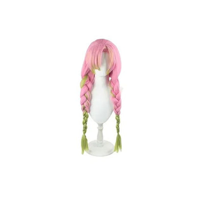 Adult Children Anime Kanroji Mitsuri Cosplay Costume Kimono Haori Dress Wig Clothes Halloween Costume for Adult Children