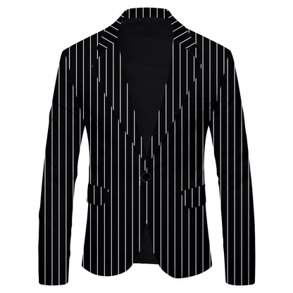 HOO 2025 New Men's Polka Dot Print Leisure blazer Jacket British Fashion Slim-Fitting   blazer    Pattern Customization