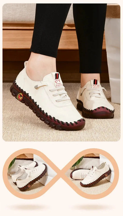 Sneakers for Women Leather Casual Vulcanized Female Shoe Soft Comfortable Flat Loafers Shoes Slip on Shoes Zapatillas De Mujer