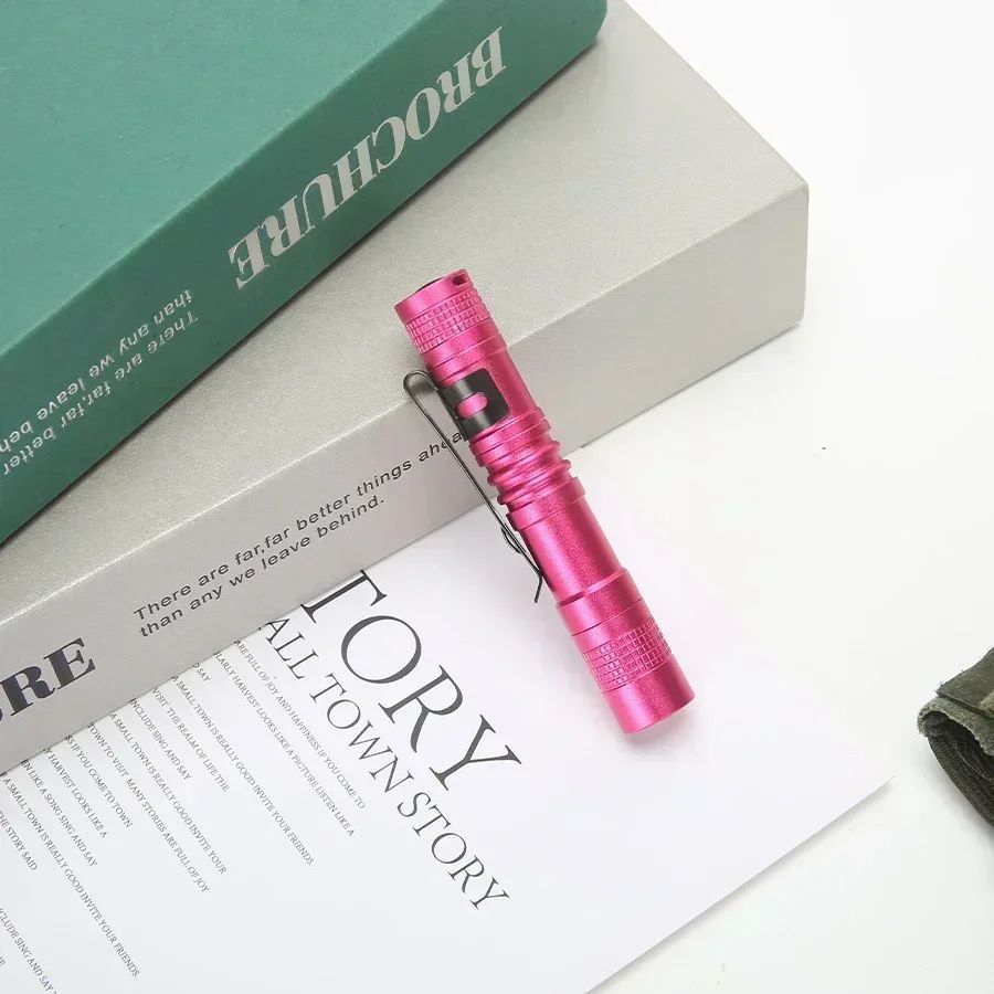 Portable Mini LED Pen Flashlight With Pen Clip Handheld Ultra Pocket Torch Use AAA Battery For Outdoor Camping Emergency Lamp