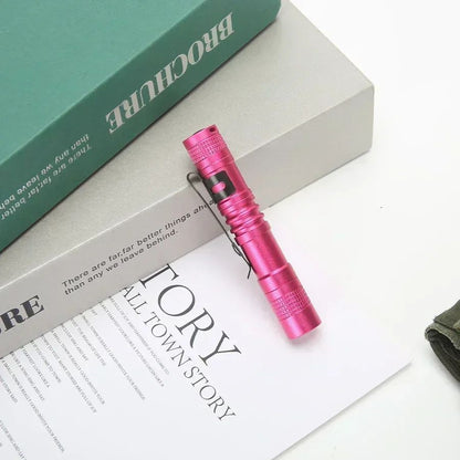Portable Mini LED Pen Flashlight With Pen Clip Handheld Ultra Pocket Torch Use AAA Battery For Outdoor Camping Emergency Lamp