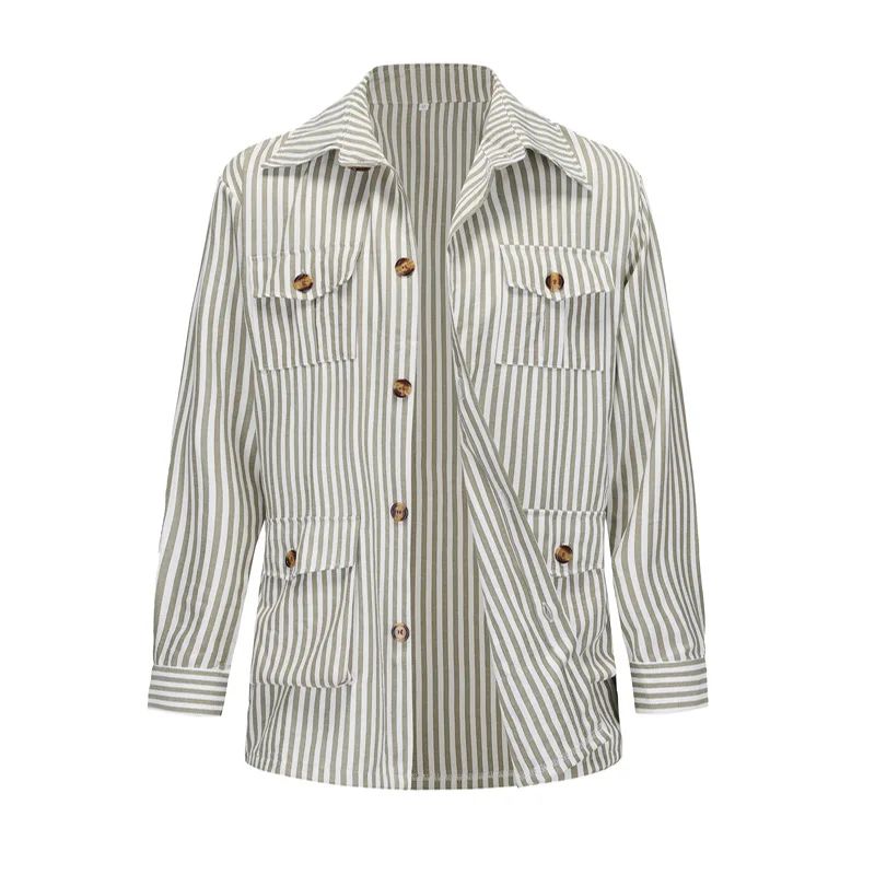 New 2025 Spring Autumn Men's Clothing Trend Striped Multi-pocket Men Cardigan Suit Jackets Business Casual Lace-up Coats for Men