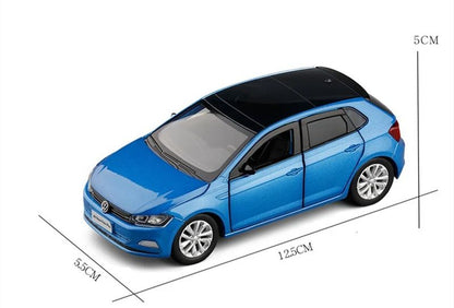 1:32 Volkswagens POLO Liga Carro Modelo Diecasts & Veículos de Brinquedo Metal Carro de Brinquedo Modelo Simulação Miniatura Escala Brinquedos Presente