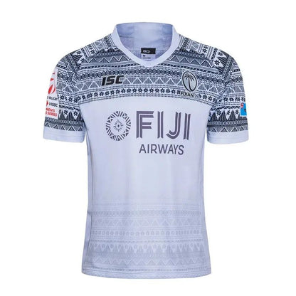 Summer Explosive Fiji Rugby Jersey Home Jersey 3D Printing Men's Outdoor Sports Breathable Quick-drying T-shirt Casual Fitness