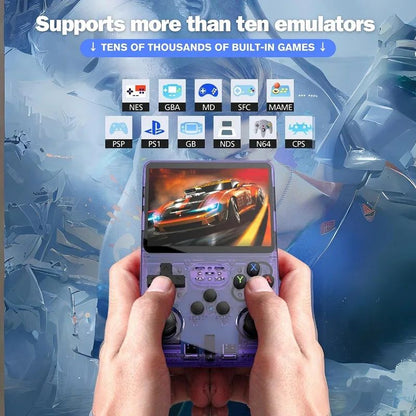 R36S Handheld Retro Game Console Classic ARKOS System 3.5 Inch Portable Video Gaming Console with Single Card for Kids Gift