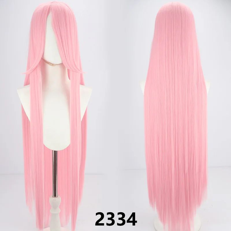 Perucas sintéticas de cabelo rosa com volume de ar, seda de cabelo macia de alta temperatura, cabelo a granel, peruca longa, cacheada, de ondas grandes, lisa, para Cosplay