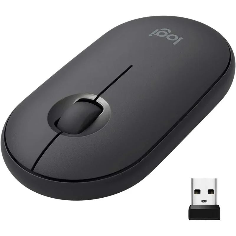 Mouse sem fio Bluetooth para notebook e tablet Logitech PEBBLE M350 Mouse leve e fino Mute Mini mouse de escritório