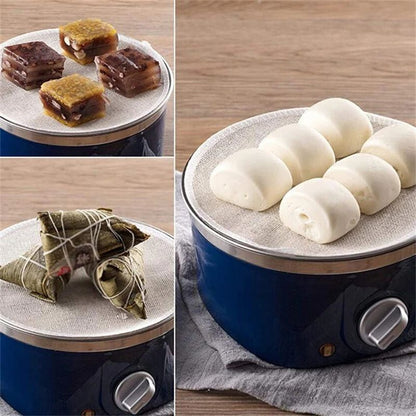 Panela Elétrica Multifuncional de Aço Inoxidável com Camada Dupla para Cozinhar Ovos – Vaporizador, Cozedor e Preparador de Café da Manhã, Eletrodoméstico Mini para Cozinha