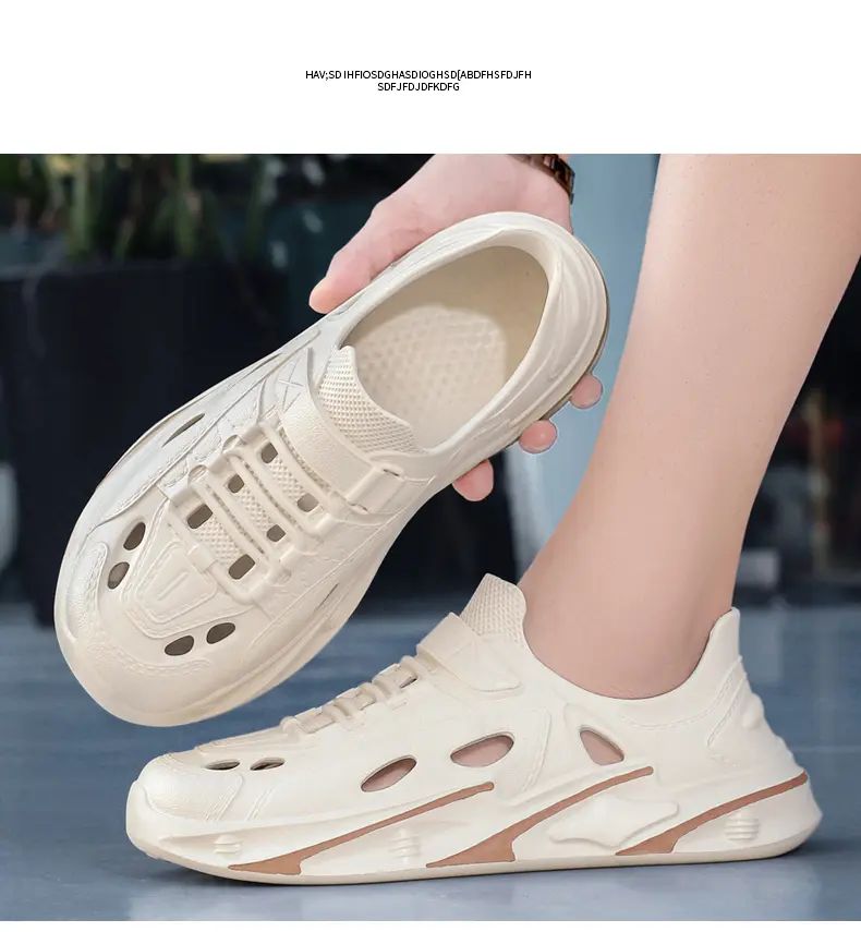 Summer Men's Outdoor Sandals Slippers Beach Comfortable Thick Soft Clogs Men Women Beach Sandals Male Casual Water Garden Shoes