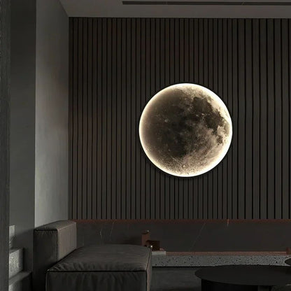 2025 Newest LED Modern Simple Bedside Wall Lamp Net Red Creative Living Room Bedroom Moon Mural New Balcony Stair Aisle Lamps