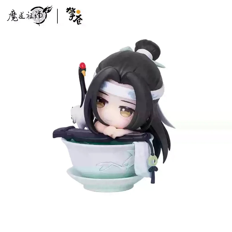 Mo Dao Zu Shi Versão Q Oficial de "Jade Cup Flowing Light" Wei Wuxian Lan Wangji Anime Periférico Enfeites Action Figurine