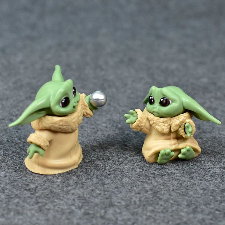New 5pcs/set Baby Yoda Grogu Mandalorian Action Figure Toys 4-7cm Yoda Baby Action Toys Star Wars Figuras Hot Xmas Gifts