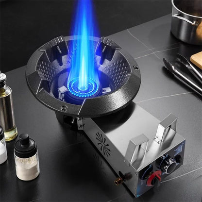 Fogão de Baixa Pressão com Chama Forte, Proteção contra Extinção de Chamas por Ventilador, Tubulação de Gás Natural, Fogão Comercial a Gás com Economia de Energia