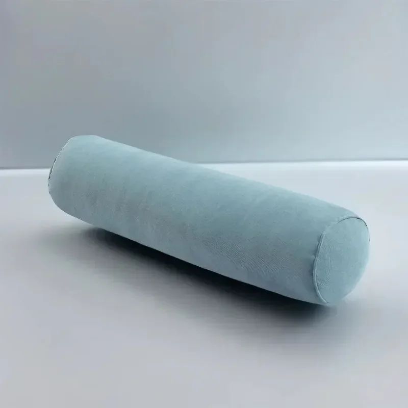 1pc Cylindrical Pillow Solid Color Velvet Bedhead Neck and Waist Pillow Sofa Cushion Beauty Shop Footrest Almohada Cilíndrica
