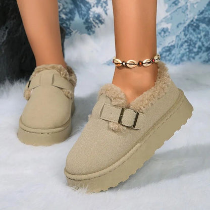 2024 New Winter Flat Shoes Women's Snow Boots Plush Warm Winter Thick Fashion  Women's Boots