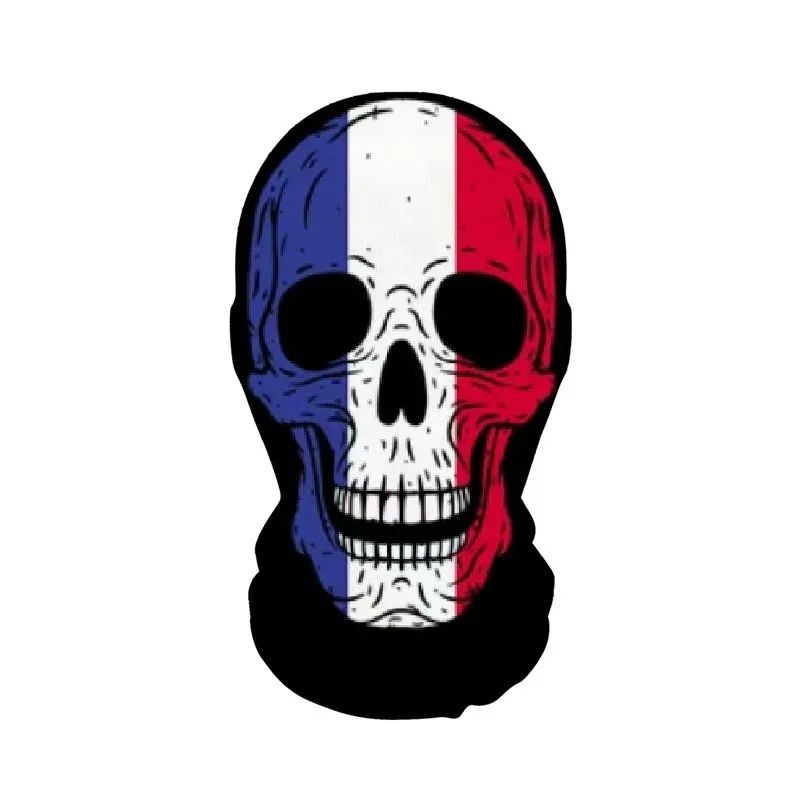 Halloween Skeleton Mask Elastic Mesh Hood Scary Party Cosplay Prop Breathable Face Cover Hood