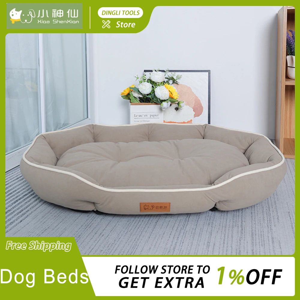 Cama de cachorro gato de inverno Cama de sofá para cães e gatos de estimação Quadrada Cama para cães de estimação Ninho de estimação grande Universal Personalizado Cama de camurça para cães Tapete