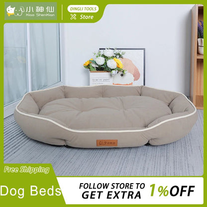 Cama de cachorro gato de inverno Cama de sofá para cães e gatos de estimação Quadrada Cama para cães de estimação Ninho de estimação grande Universal Personalizado Cama de camurça para cães Tapete