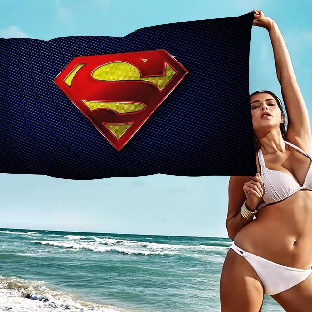 Science Fiction Film S-Superman Microfiber Beach Towel Absorbent Quick Dry Soft Yoga Swimming Resort Mountain Climbing Towel