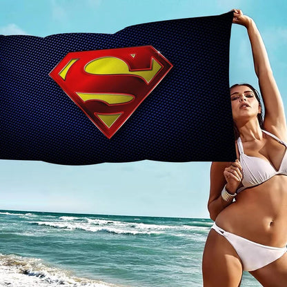 Science Fiction Film S-Superman Microfiber Beach Towel Absorbent Quick Dry Soft Yoga Swimming Resort Mountain Climbing Towel