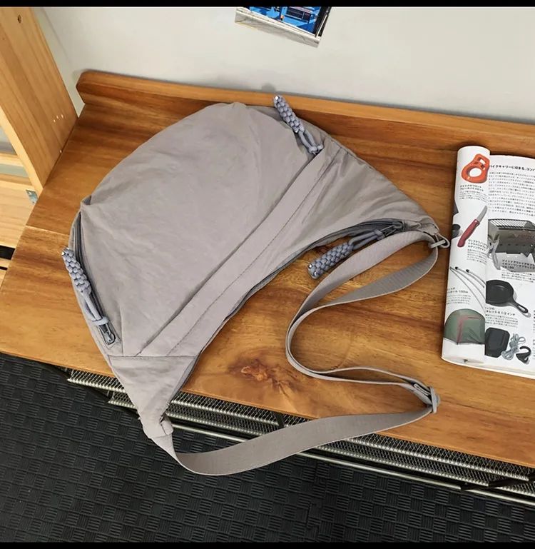 Trendy Women's Soft Cloth Shoulder Bag Solid Color Student Casual Style Big Handbags Crossbody Bags for Women Shoulder Hobos Bag