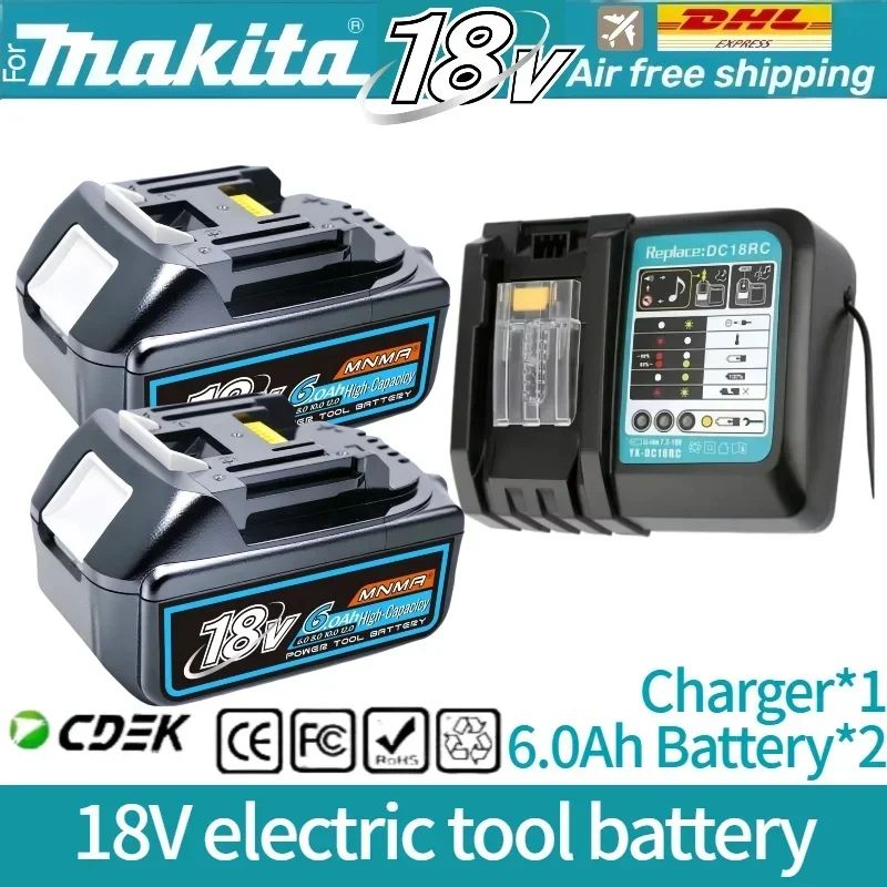 6AH 8AH 10AH 12AH Para bateria Makita 18V Ferramentas Elétricas Substituição Li-ion LXT BL1840 BL1850 para chave de fenda 18V com BMS