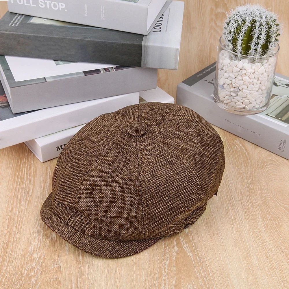 Classic Hat for Men Caps Vintage Retro Tweed Peaky Blinders Beret Hat Flat Peaked Cap Street Hats for Women Men