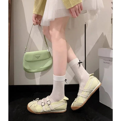 Women Ballet Flats Fashionable Elegant Round Toe Shoes Women Comfortable Street Style Soft Sole Ballet Shoes Mary Jane Shoes