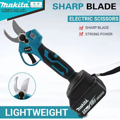 Tesoura de Poda Elétrica a Bateria Makita 18V sem Escovas 45mm Cortador de Galhos 1500W de Alta Potência para Jardim Tesoura de Poda de Árvores Bateria de Íons de Lítio
