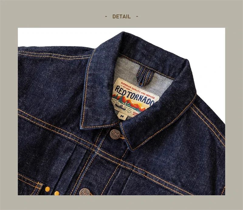Red Tornado 11MJ Selvedge Denim Jacket Men's Rugged Wear Unlined Western Jean Outerwear