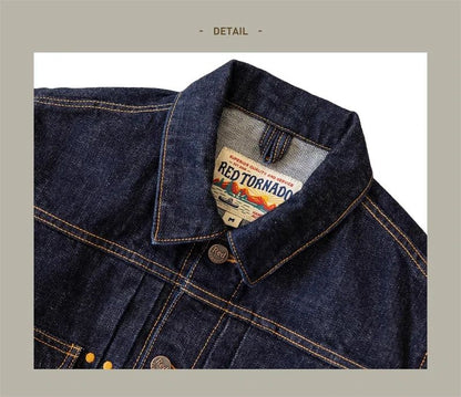 Red Tornado 11MJ Selvedge Denim Jacket Men's Rugged Wear Unlined Western Jean Outerwear