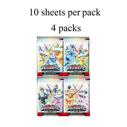 Novos jogos 4-36Pacote de Cartas Pokémon em Inglês Caixa de Booster Black Bolt White Flare Cartas de Batalha Pokémon Troca de Jogo Presente