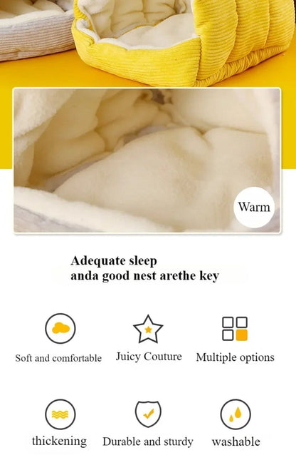 Parrot Cotton Nest Bird Cage Mini Hammock Cage Plush and Thickened Winter Bird Cotton Nest Hut Tent Bed Hanging Cave Pet Items