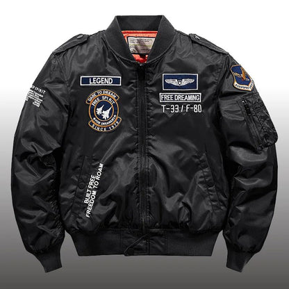 Winter Hip Hop Thick Warm Jacket Men High Quality Military Motorcycle Ma-1 Aviator Pilot Coats Male Baseball Bomber Jacket