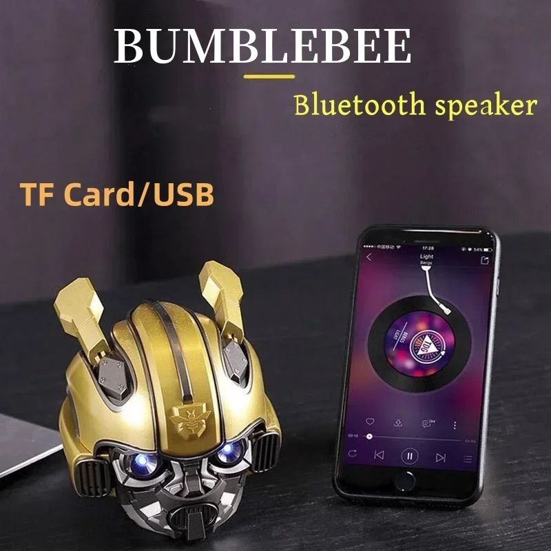 Alto-falantes Bluetooth Bumblebee Transformers Novo Desenho Animado Criativo Sem Fio Cartão Mini Externo Pequeno Acústica Megafone Echo Dot