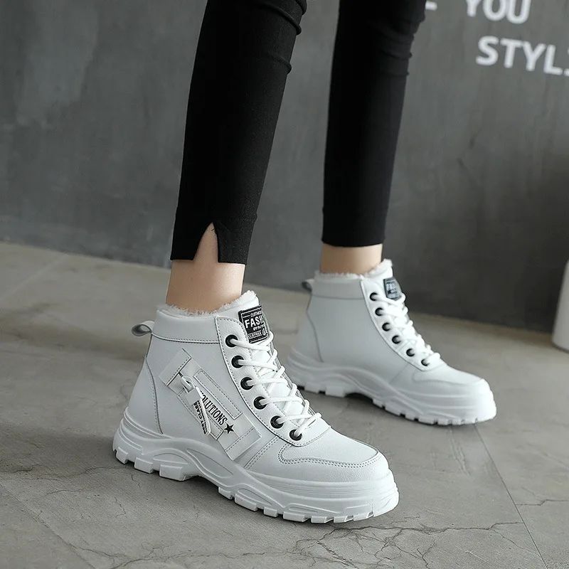 Snow Boots for Women New Casual High-top Warm Sneakers Womens New Platform Ankle Boots Plus Size 45 Zapatillas De Mujer2025