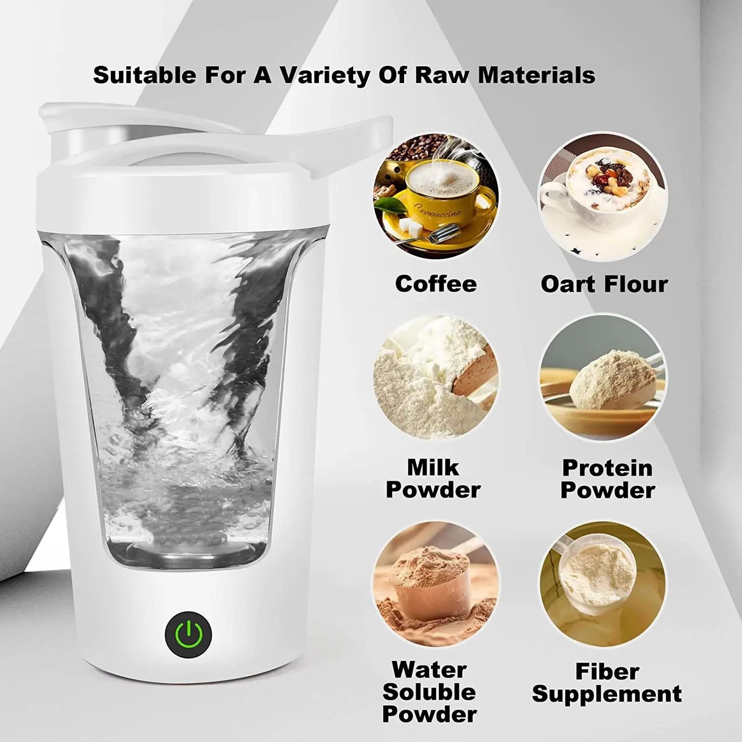 Copo Liquidificador de 450ml Copo Elétrico para Misturar Shaker Portátil para Proteína Mixer para Viagem Casa Escritório Ferramentas de Cozinha