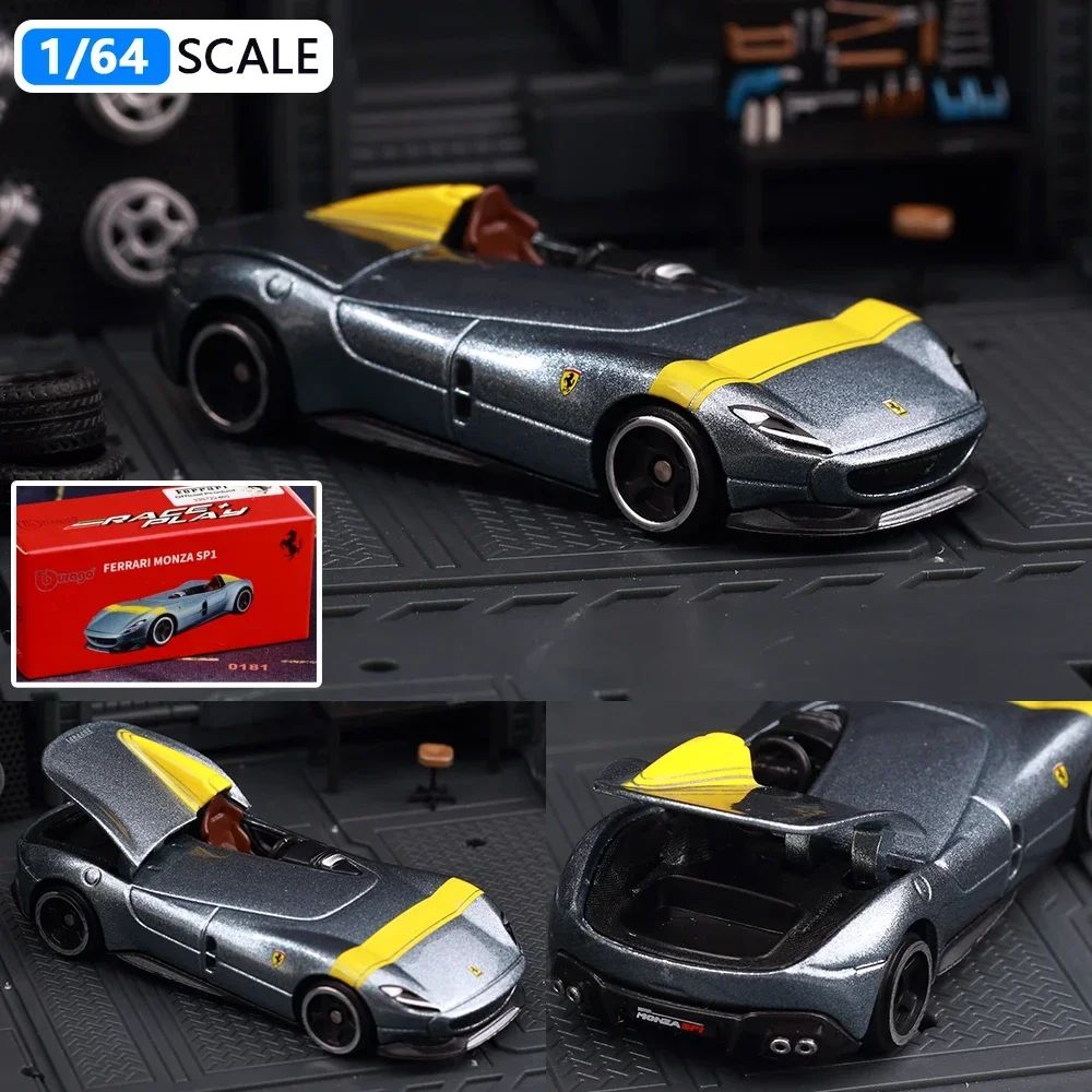 Bburago 1:64 Porsche 911 GT2 Lamborghini Ferrari SP3 812 1959 Cadillac Miniatura de Carro de Liga Fundida Brinquedo de Coleção Presentes
