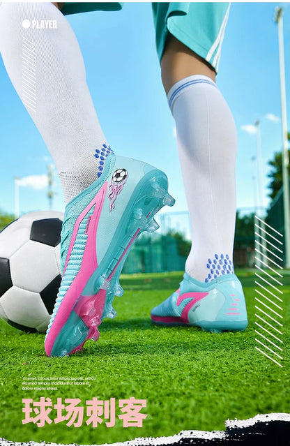 Men Soccer Shoes Original Fast Professional Unisex Cleats Low Cut Football Field Boot Non Slip Comfortable Outdoor Sneaker Match