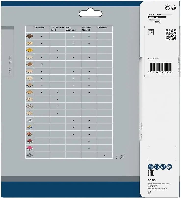 BOSCH 2608837726 Lâminas de Serra Circular para Madeira Serras de Mesa sem Fio para Madeira Macia Madeira Dura 216×1.7/1.2x30mm T48 Acessórios para Ferramentas Elétricas