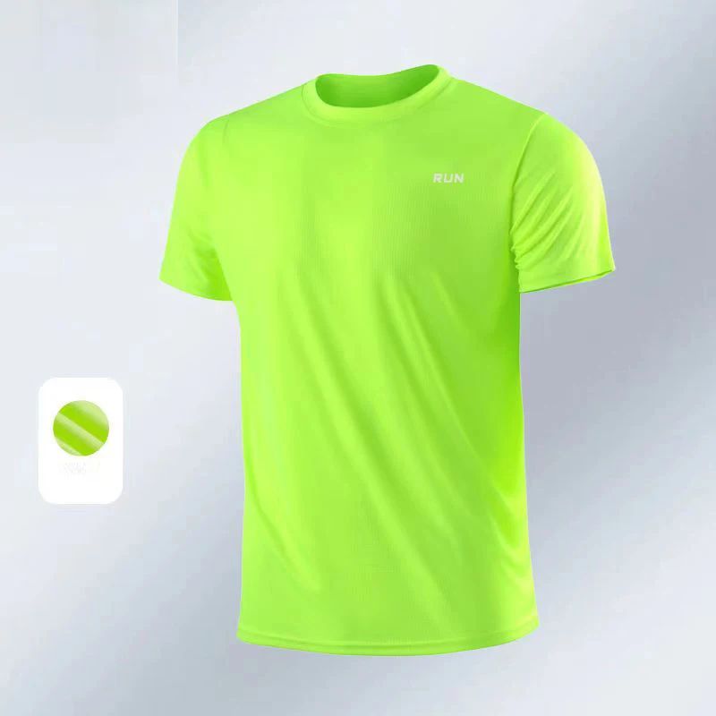 Men Fitness Gym t-Shirt Quick Dry Sport Running Shirts Man Short Sleeve Bodybuilding Top Training Football Jersey Man Sportswear