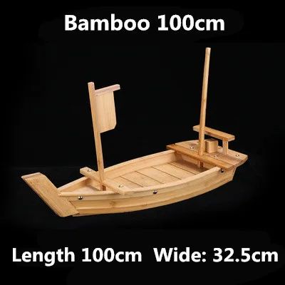 Barcos de Sushi Grande Culinária Japonesa de 40cm a 90cm Bandeja de Sashimi Variado Prato Frio Ferramenta para Frutos do Mar Madeira Restaurante Feito à Mão navio