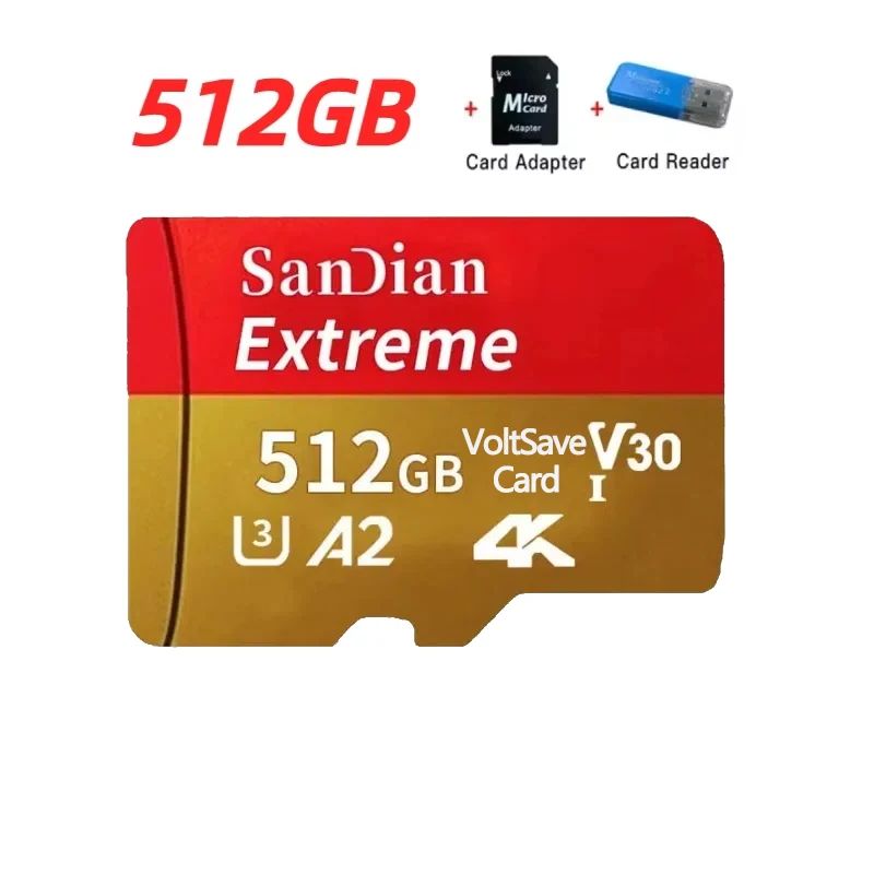 Original 128GB1TB large capacity flash memory card 512GB Class10 high-speed SD card suitable for devices such as Mac/PC/cameras·