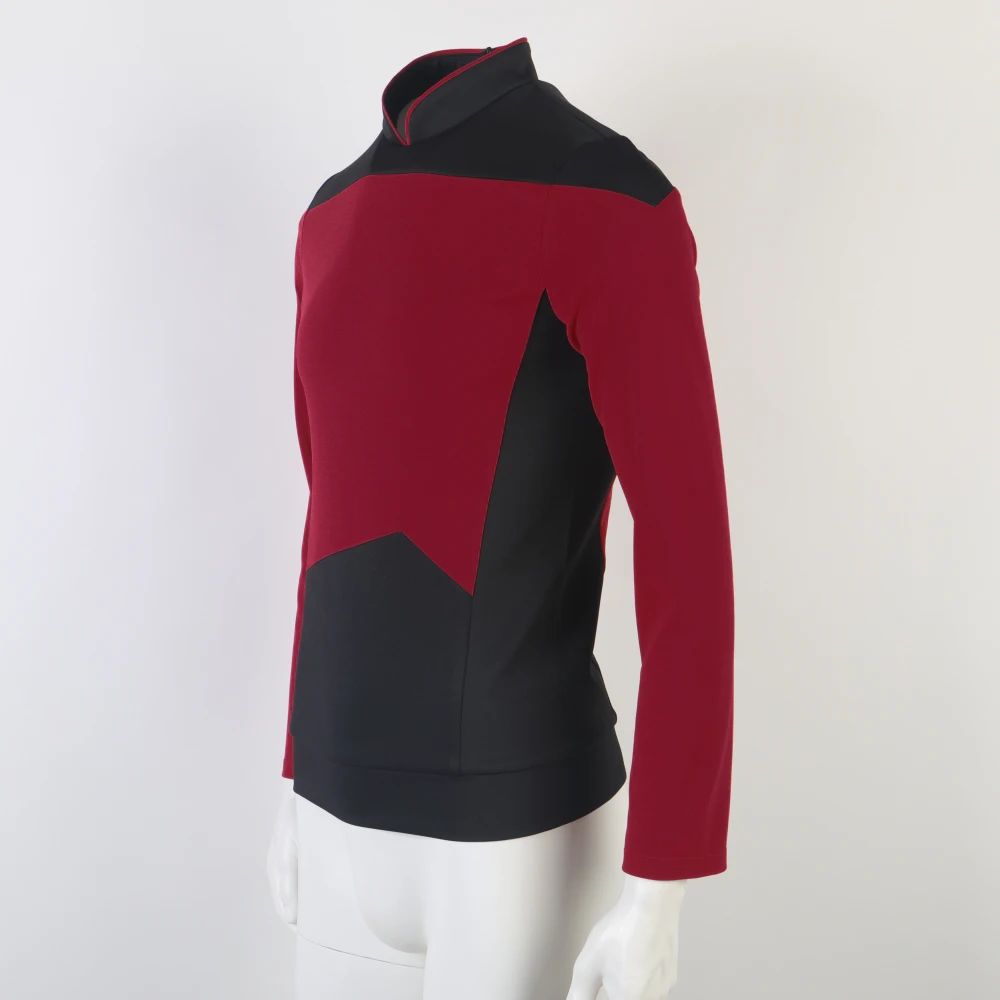 Star TNG The Next Generation Trek Red Yellow Blue Shirt Uniform Cosplay Costume For Men Coat Halloween Party Clothing