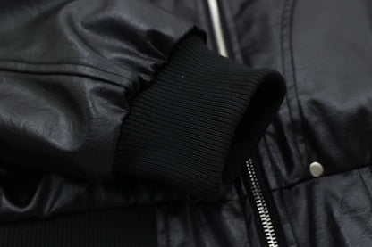 Vintage Men Winter Jackets Fur Collar Fleece Warm Parkas Coats Streetwear Harajuku Leather Jackets Casual Padded Jackets Outwear