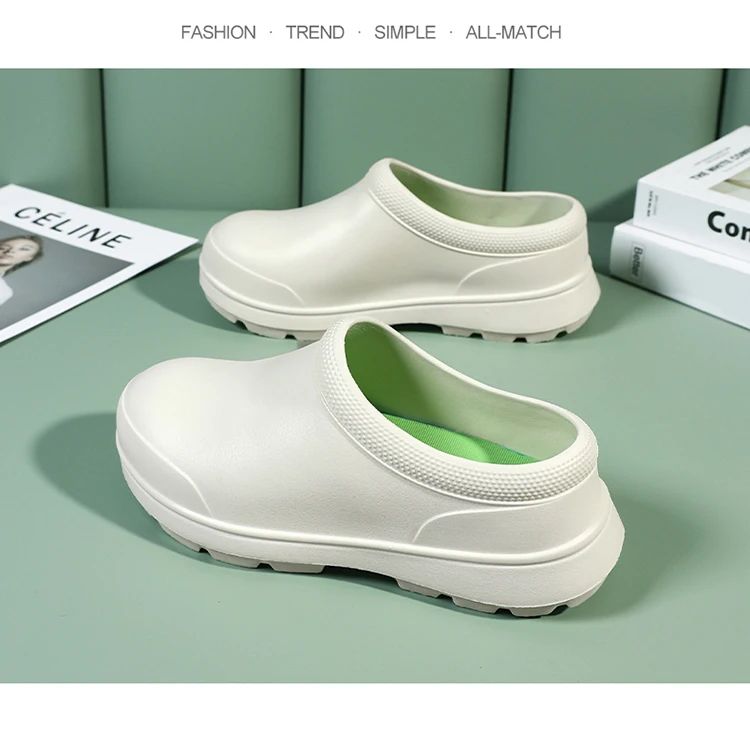 2025 New Style Men Women EVA Chef Shoes Non-slip Waterproof Oil-proof Shoes Comfortable Workers Slippers  Outdoor Fishing Shoes