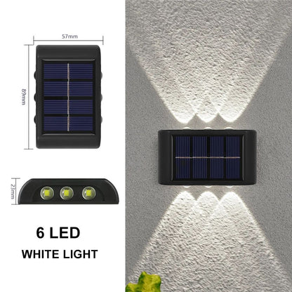 Solar Up And Down Double-headed High Brightness Wall Lights Garden Lights Door Sign Wall Lights Outdoor Waterproof Wall Washer