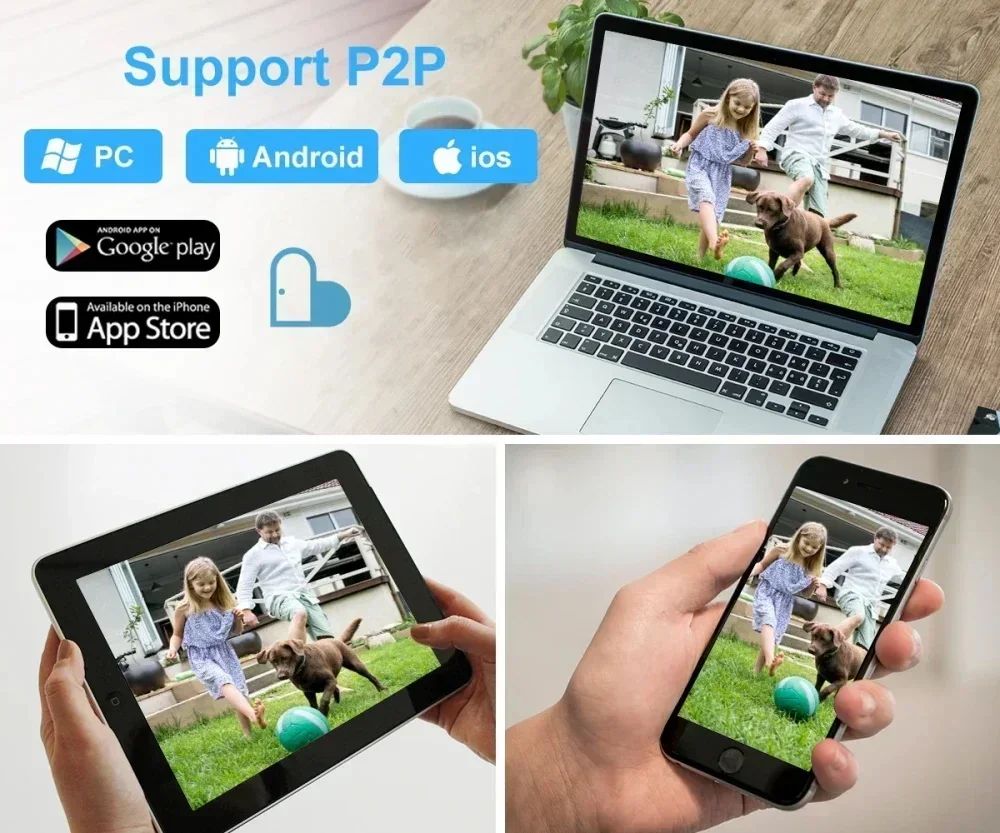 8MP Wireless Security Surveillance Camera Wifi IP Outdoor 4X Zoom Cameras Smart Home CCTV AI Human Tracking Two-way Audio HD Cam