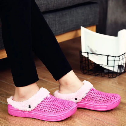 Winter Slippers Men Women Indoor Warm Shoes Non Slip Cotton Pantoffels Casual Clogs Slip on House Floor Slippers for Men