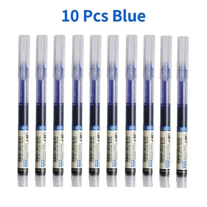 10/20PCS High Quality Needle Type Gel Pens Black Blue Red Ink Straight Liquid Pen  Stationery School & Office Supplies
